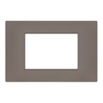 Placca 3 posti tortora Soft Touch compatibile Vimar Plana 6003ST-7 0793541334962 EL3269