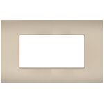 Placca 4 posti champagne compatibile Vimar Arké 0793541339691 R9004-13 EL346