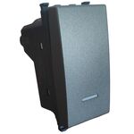 Interruttore unipolare grigio con spia compatibile Vimar Arké 0793541339936 961G EL375