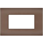 Placca 4 posti bronzo compatibile Vimar Arké 0793541339707 R9004-14 EL376