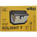 Faretto solare LED 1W 170Lm luce fredda con sensore PIR e crepuscolare 6972538047205 3210170 EL4132