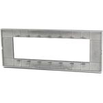 Placca in tecnopolimero 7 posti color grigio scuro compatibile Vimar Plana 6970597464483 6007-8 EL422