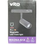 Faretto LED magnetico per illuminazione da binario 5W 410Lm 4000K luce naturale 6970233836445 2101990 EL427