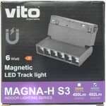 Faretto LED magnetico orientabile per illuminazione da binario 6W 492Lm 4000K luce naturale 6972538046680 2102191 EL438