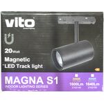 Faretto LED magnetico per illuminazione da binario 20W 1600Lm 3000K luce calda 6972538045256 2102140 EL714