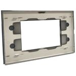 Placca in vetro bianco 3 posti compatibile Living International 6970597468030 EL908