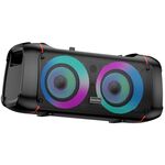 Cassa acustica ricaricabile 2x4" 10W luci LED Bluetooth/FM/USB KSC-689