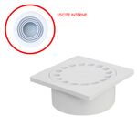 Chiusino sifonato con scarico verticale interno in PP grigio 150×150mm CHV15 E3028