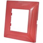 Placca in tecnopolimero 2 posti color rosso corallo compatibile Vimar Plana 6970597463165 6002-15 EL002