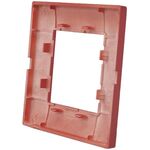 Placca in tecnopolimero 2 posti color rosso corallo compatibile Vimar Plana 6970597463165 6002-15 EL002