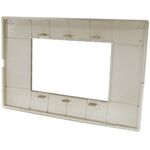 Placca in tecnopolimero 3 posti color sabbia compatibile Vimar Plana 6970597464179 6003-11 EL004