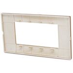 Placca in tecnopolimero 4 posti color sabbia compatibile Vimar Plana 6970597464315 6004-11 EL1552