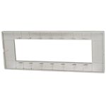 Placca in tecnopolimero 7P grigio chiaro compatibile Vimar 6970597464414 6007-04 7P Grigio Chiaro/Vmr-Pln  Vimpar Plana EL1716