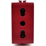 Presa bivalente 10-16A per segnalazione linea dedicata/emergenza rossa compatibile Vimar 6970597469020 618R/Vmr-Pln Vimar Plana EL2370