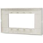 Placca in tecnopolimero 4 posti color champagne compatibile Vimar Plana 6970597464339 6004-13 EL2375