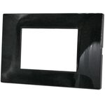 Placca 3 posti 3P nero/glitter tecnopolimero compatibile Vimar 6970597464223  6003-19 3P Nero Glitter/Vmr-Pln Vimar Plana EL2402