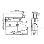 Interruttore di fine corsa orizzontale con leva a rullo 380V 10A CF7121 Fato EL2618