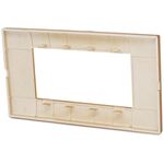 Placca in tecnopolimero 4 posti color oro compatibile Vimar Plana 6970597464322 6004-12 EL272
