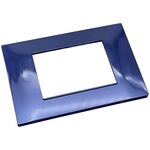 Placca in tecnopolimero 4 posti color blu compatibile Vimar Plana 6970597464308 6004-10 EL303