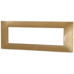 Placca in tecnopolimero 7 posti color oro compatibile Vimar Plana 6970597464520 6007-12 EL3148