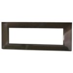Placca 7 posti in tecnopolimero color bronzo compatibile Vimar Plana 6970597464476 6007-7 EL921