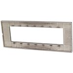 Placca 7 posti in tecnopolimero color bronzo compatibile Vimar Plana 6970597464476 6007-7 EL921