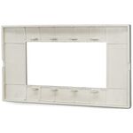 Placca in tecnopolimero 4 posti color grigio chiaro compatibile Vimar 6970597464247 TOT6004 Vimar Plana EL942