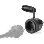 Presa Schuko Wi-Fi 10A 2500W massimo IP44 nera Nedis WIFIPO110FBK 5412810334025 ND5533