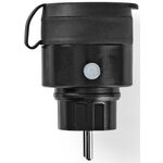 Presa Schuko Wi-Fi 10A 2500W massimo IP44 nera Nedis WIFIPO110FBK 5412810334025 ND5533