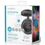 Presa Schuko Wi-Fi 10A 2500W massimo IP44 nera Nedis WIFIPO110FBK 5412810334025 ND5533