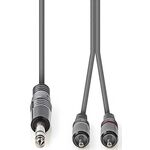Cavo audio stereo jack audio 6.35mm/2 RCA 1.5m grigio  COTH23300GY15 5412810295319 ND6575