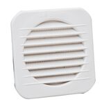 Griglia quadra da incasso circolare in PP bianco Ø 100 mm GQ100 E3046