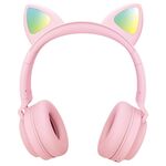 Cuffie ad archetto bluetooth rosa JD012