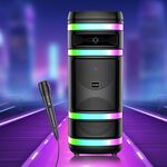 Cassa acustica ricaricabile 2x8" 40W luci LED Bluetooth/FM/USB KK-8208