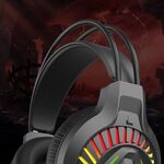 Cuffie da gaming ad archetto con microfono nere KSC-849