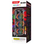 Cassa acustica ricaricabile con telecomando e microfono wireless 3x6" 30W KK-6301 6921042142692