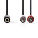 Cavo Audio Stereo 2x RCA maschio - Femmina da 3,5 mm 0.2 m Nero CAGP22255BK02 5412810288199 ND1380