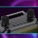 Cassa acustica ricaricabile Bluetooth/USB/Scheda SD/Radio FM con 2 microfoni KK-8103