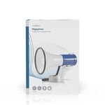 Megafono professionale 25W con microfono staccabile e sirena – Blu/Bianco MEPH200WT 8717534026292 ND6175