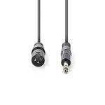 Cavo Audio XLR Bilanciato Maschio a 3 Pin XLR-Maschio da 6,35mm 5m  COTH15100GY50 5412810295746 ND4380
