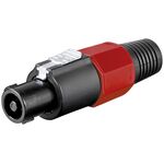 Connettore speakon 4 poli rosso E9180