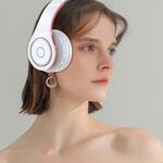 Cuffie ad archetto Bluetooth con ingresso scheda SD rosse e bianche KSC-728 6921042122472 F4065