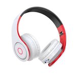 Cuffie ad archetto Bluetooth con ingresso scheda SD rosse e bianche KSC-728 6921042122472 F4065