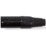 Connettore XLR 3-Pin Maschio nichelato Diametro ingresso cavo 5mm Nero COTP15900BK 5412810296460 ND4894