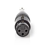 Adattatore XLR Mono | Femmina a 3 Pin XLR - Maschio da 6,35 mm | Nero - COTP15940BK Codice EAN: 5412810296224 541281029622  ND2655