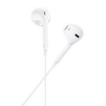 Cuffie auricolari con microfono 1.2m jack audio 3.5mm bianche JD008 F2420