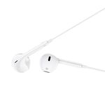 Cuffie auricolari con microfono 1.2m jack audio 3.5mm bianche JD008 F2420