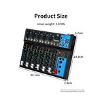 Mixer professionale 4/7 canali Bluetooth/USB/Stereo RCA 8053323553106  F-7 SP522
