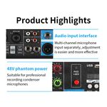 Mixer professionale 5 canali ingressi Bluetooth/USB/Stereo RCA con alimentazione phantom 48V F-5A SP695