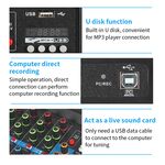 Mixer professionale 5 canali ingressi Bluetooth/USB/Stereo RCA con alimentazione phantom 48V F-5A SP695